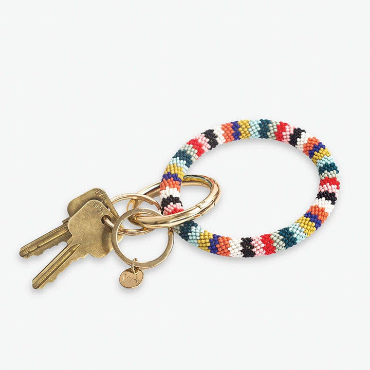 Chloe Stripe Key Ring Bright Multicolor