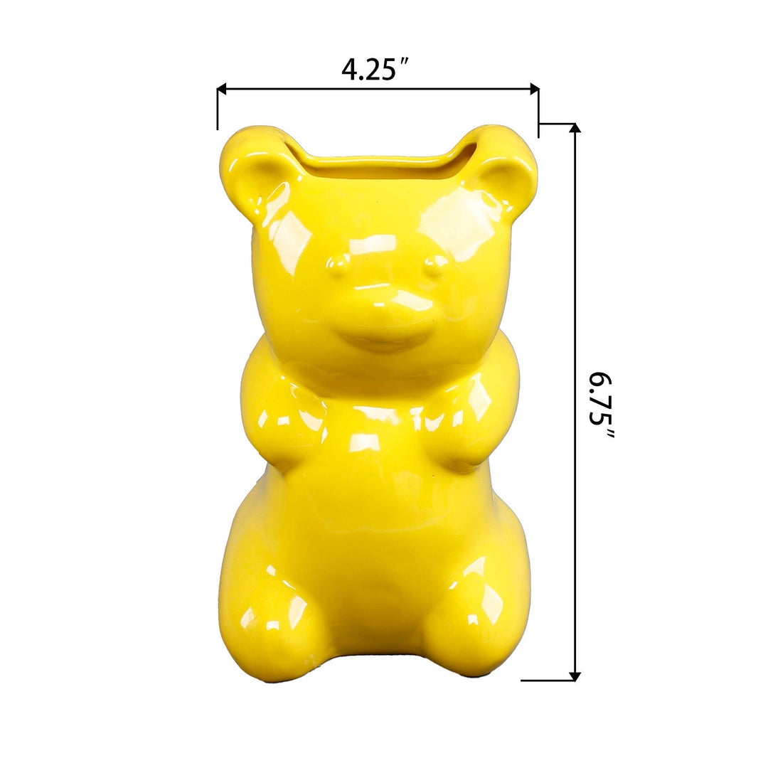6.75"H Ceramic Gummy Bear Vase 4.25*3.25*6.75