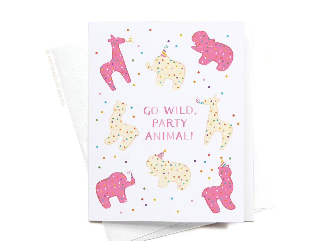 Go Wild Party Animal Frosted Cookies Greeting Card