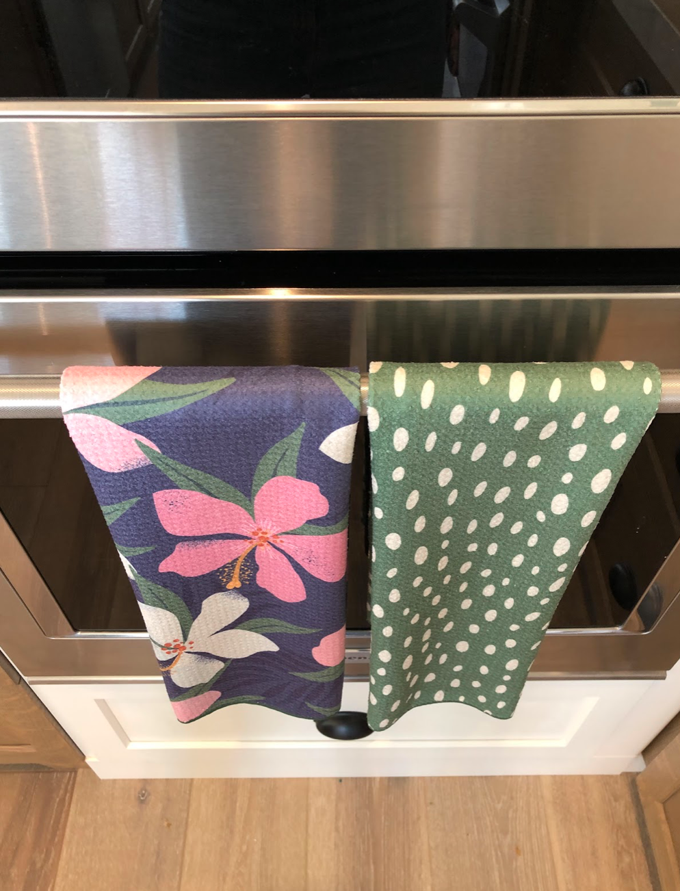 Hibiscus Waffle Weave Microfiber Kitchen Towel
