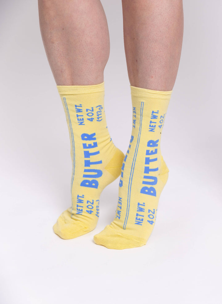 Butter Socks - Butter Foodie Gifts Small Crew Socks