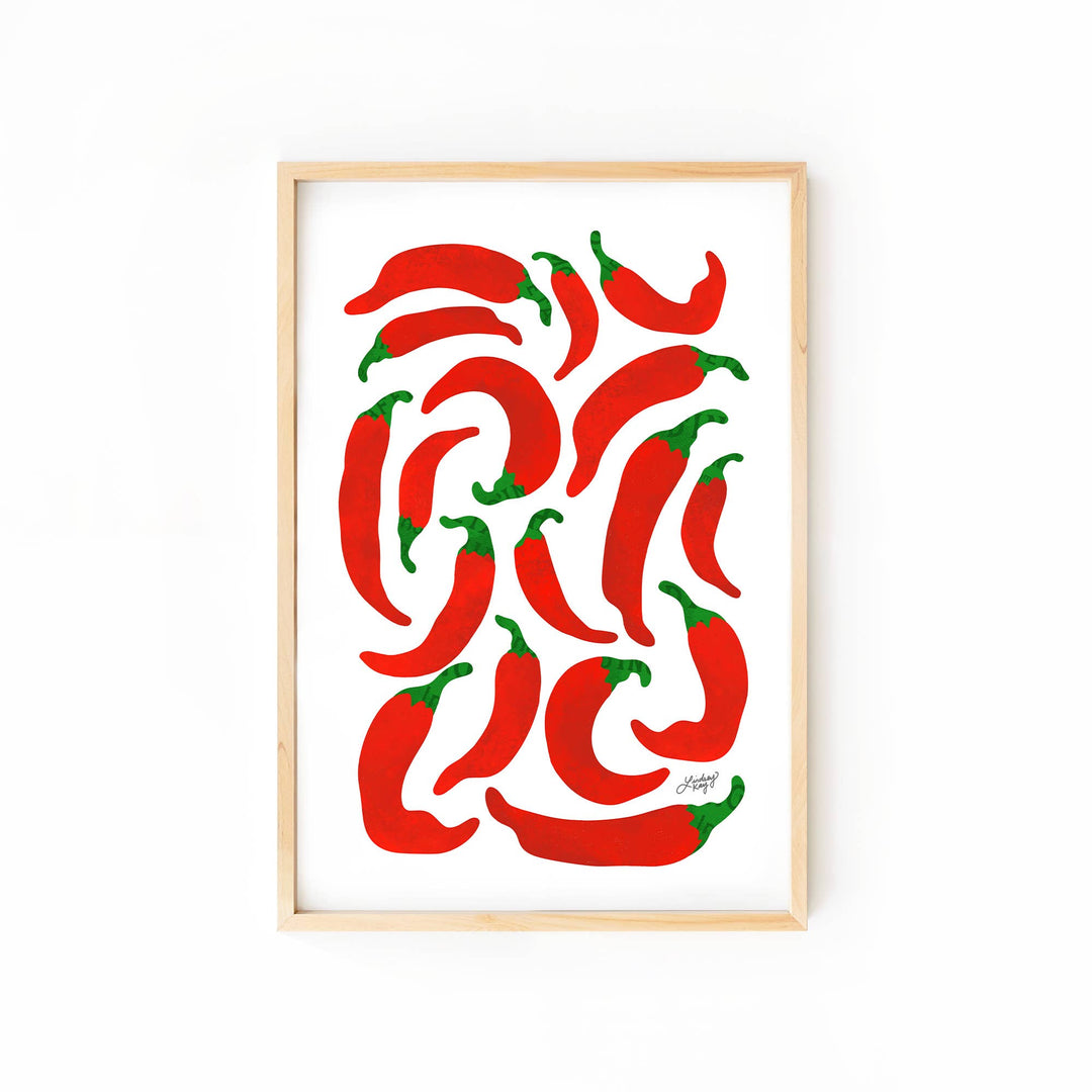 Chili Peppers Illustration - Art Print