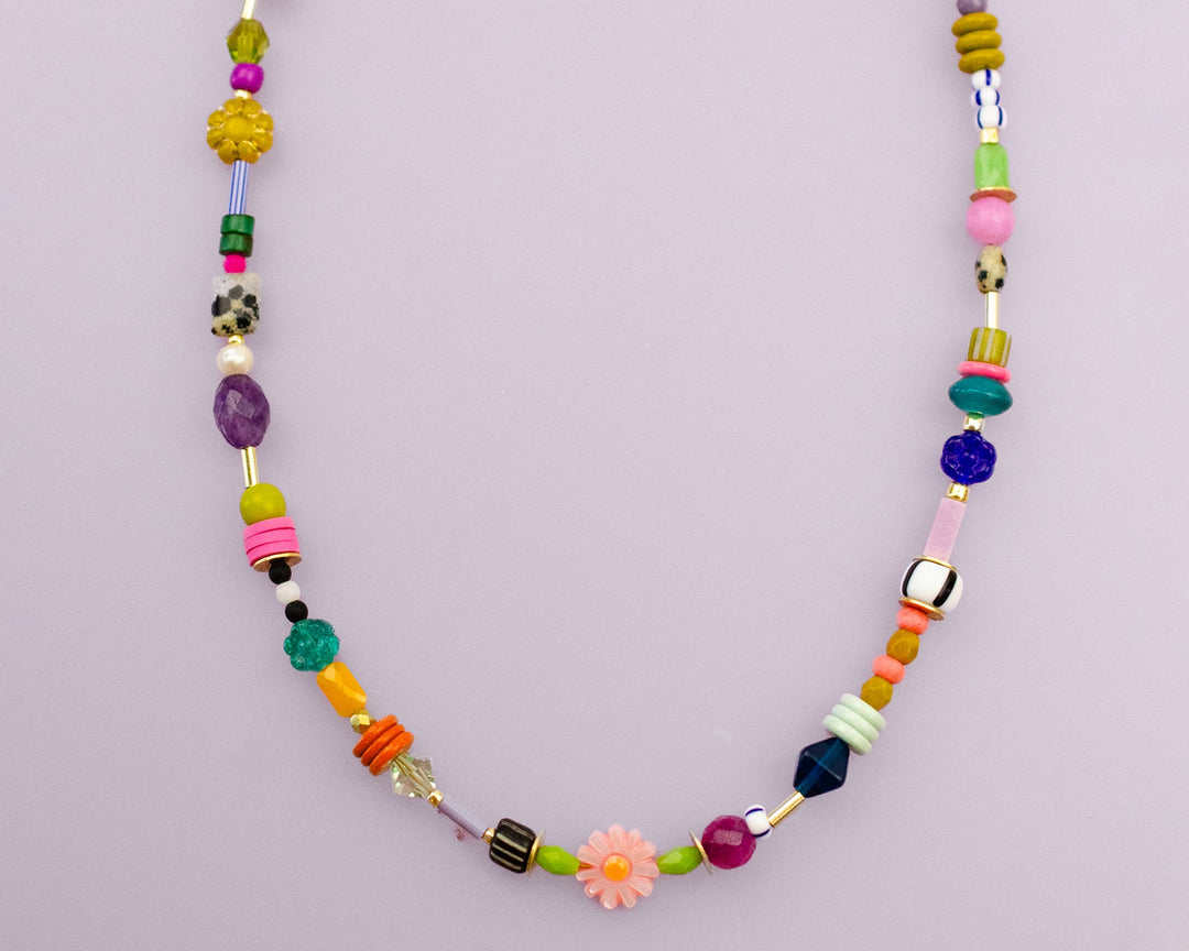 Beaded Colorful Friendship SeedBead Necklace