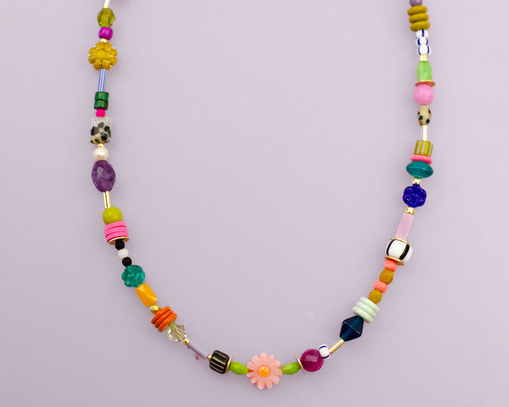 Beaded Colorful Friendship SeedBead Necklace