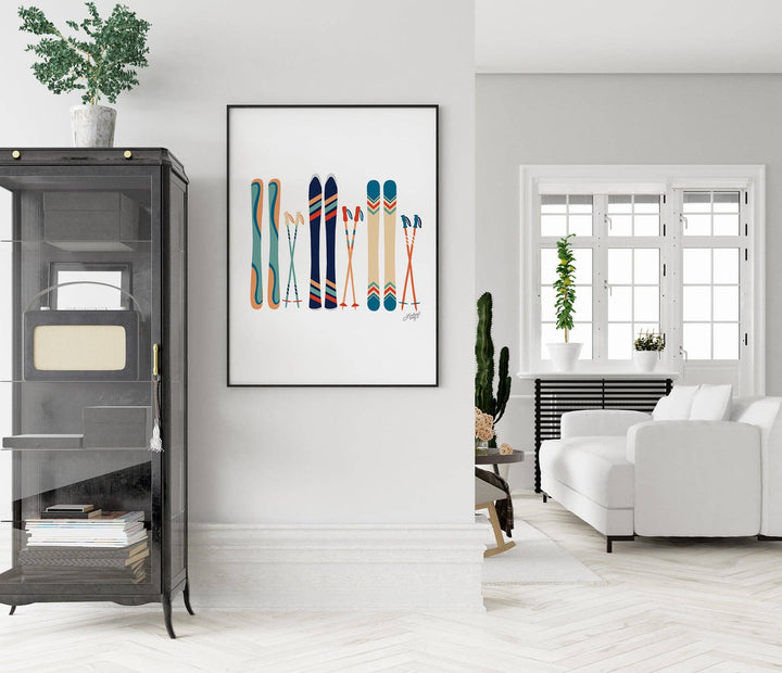 Ski's Illustration (Teal/Orange Palette) - Art Print