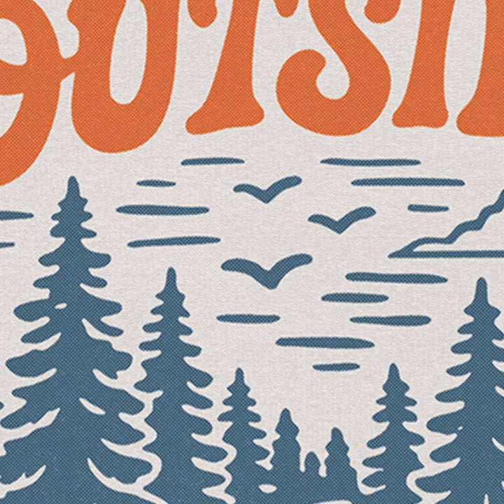 Go Play Outside Felt Camp Flag