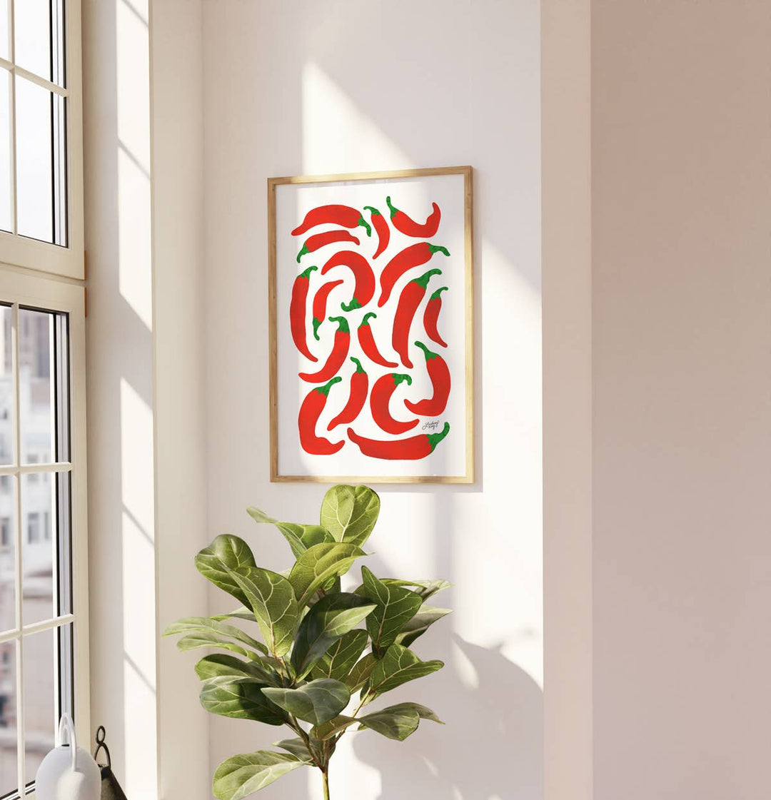Chili Peppers Illustration - Art Print
