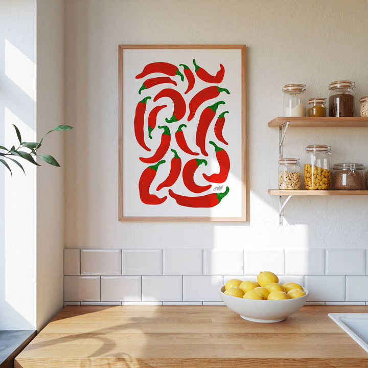 Chili Peppers Illustration - Art Print