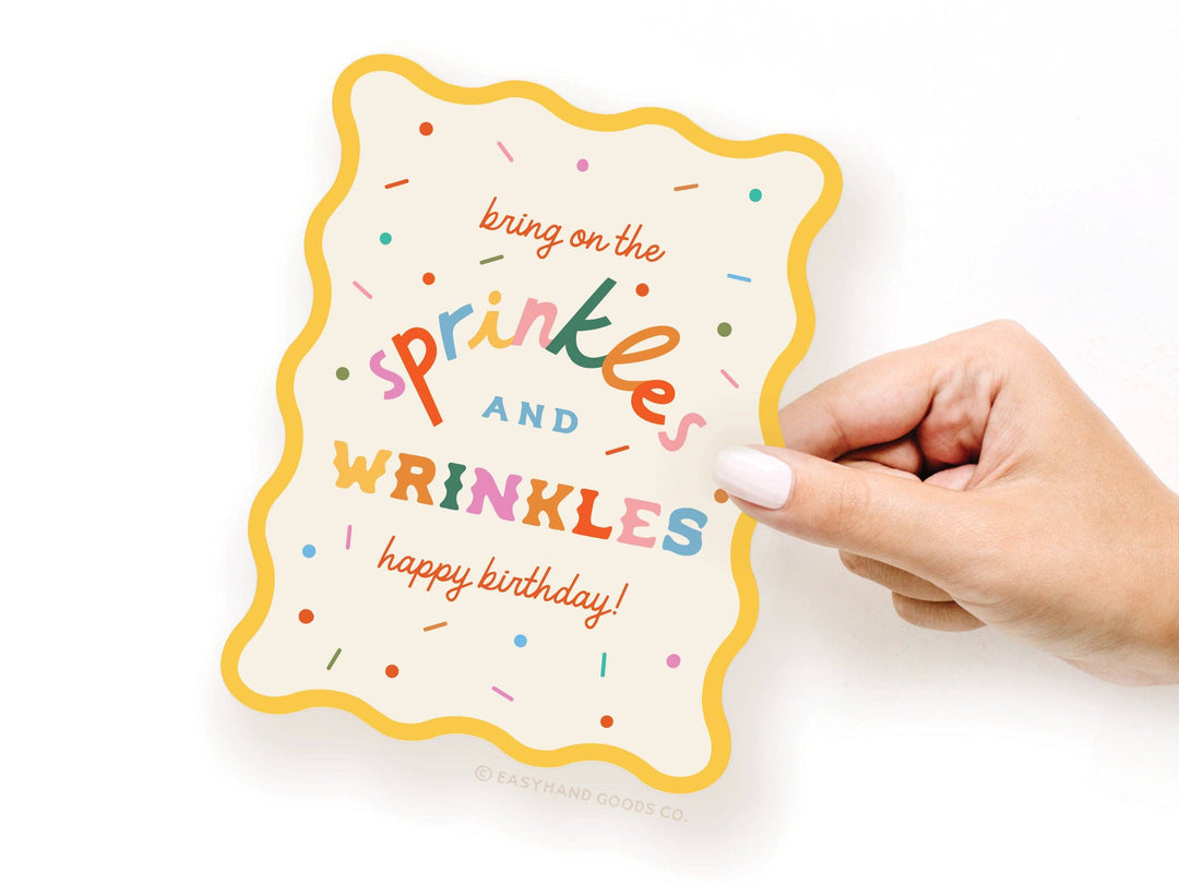 Sprinkles and Wrinkles Wavy Die Cut Notecard