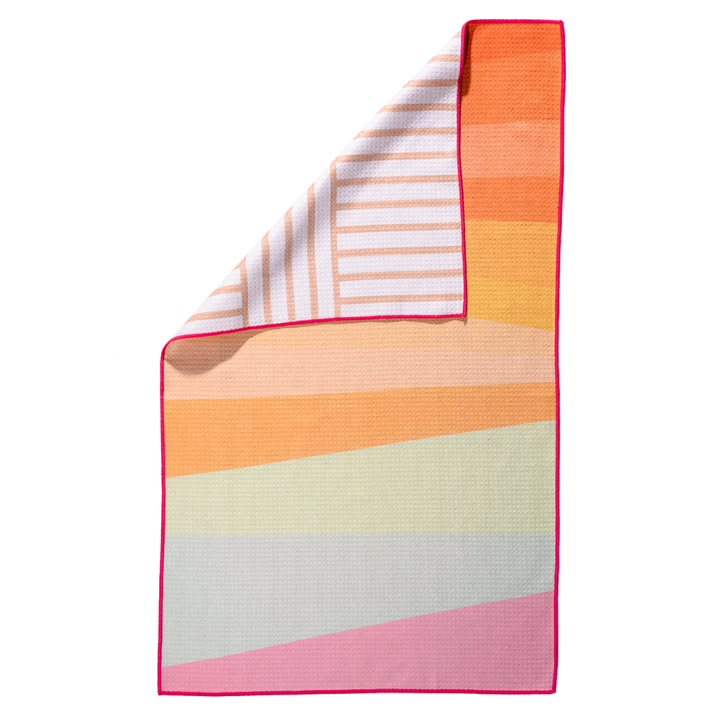 California Sunset Waffle Weave Kitchen Towel