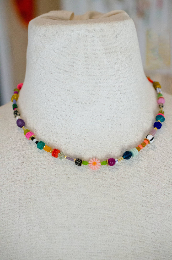 Beaded Colorful Friendship SeedBead Necklace