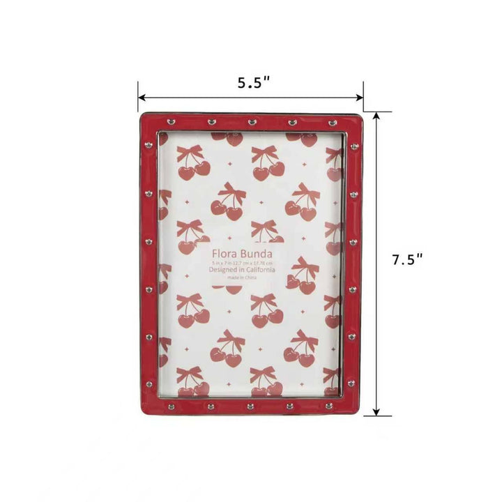 5x7 Red Zinc Alloy Frame