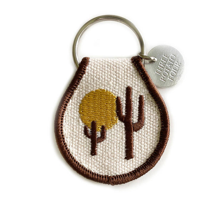 Desert Cactus Patch Keychain