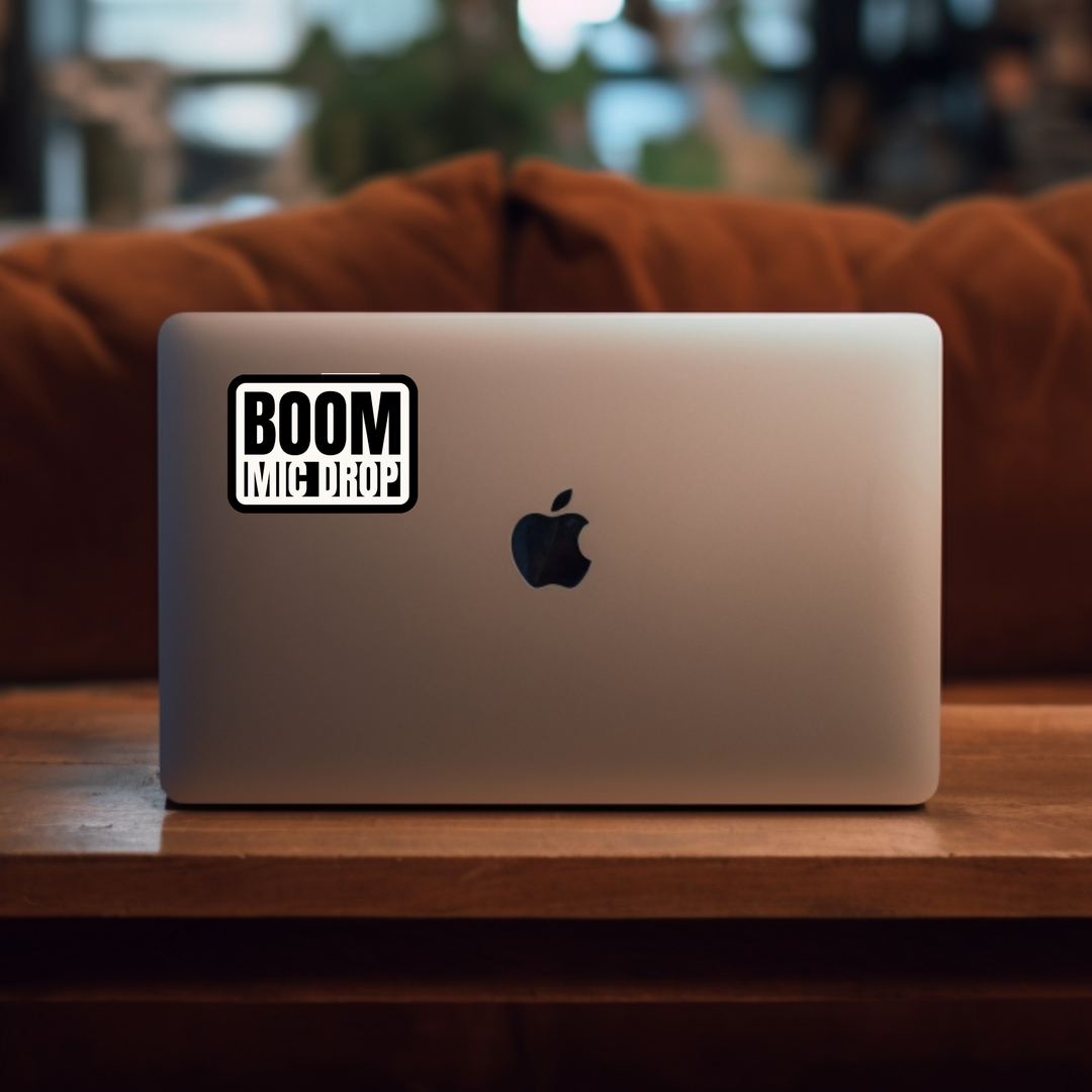 Boom. Mic Drop Sticker