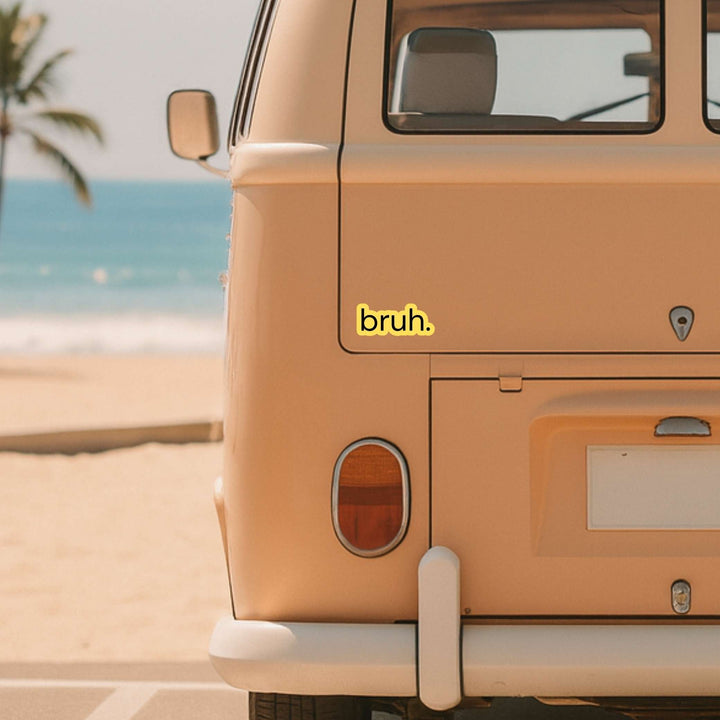 Bruh. Sticker – Funny Minimalist Vinyl Decal, 3.25 x 1.5 in