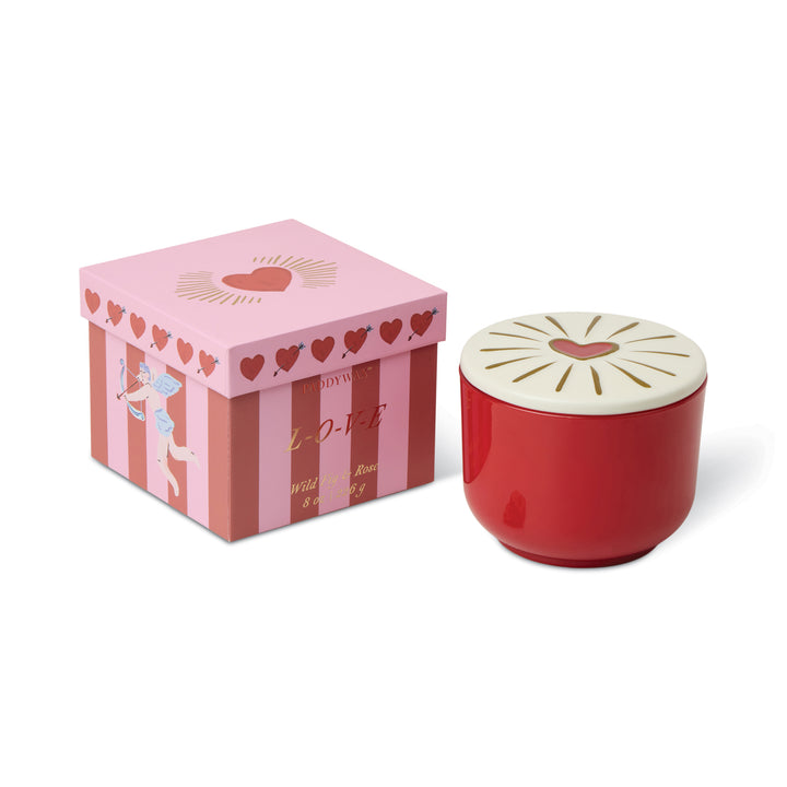 Wild Fig Rose Ceramic Candle