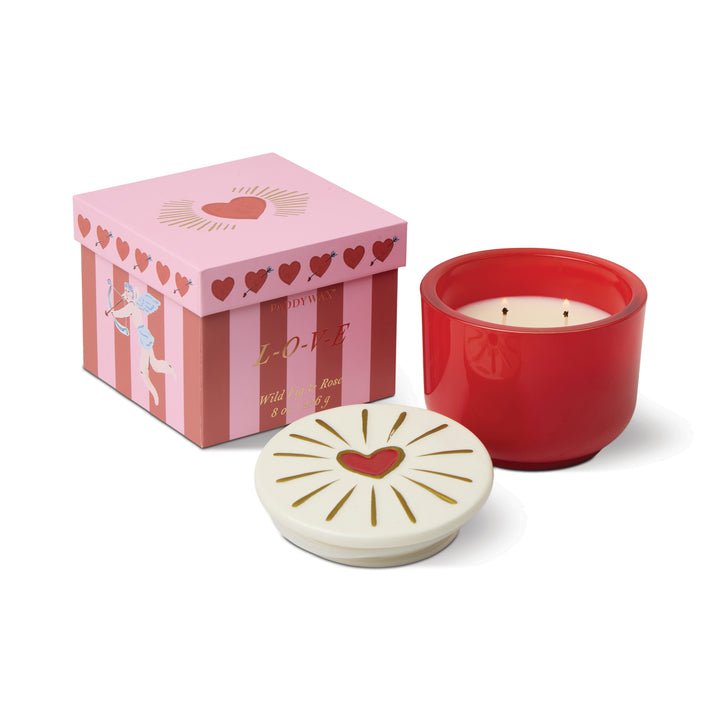 Wild Fig Rose Ceramic Candle