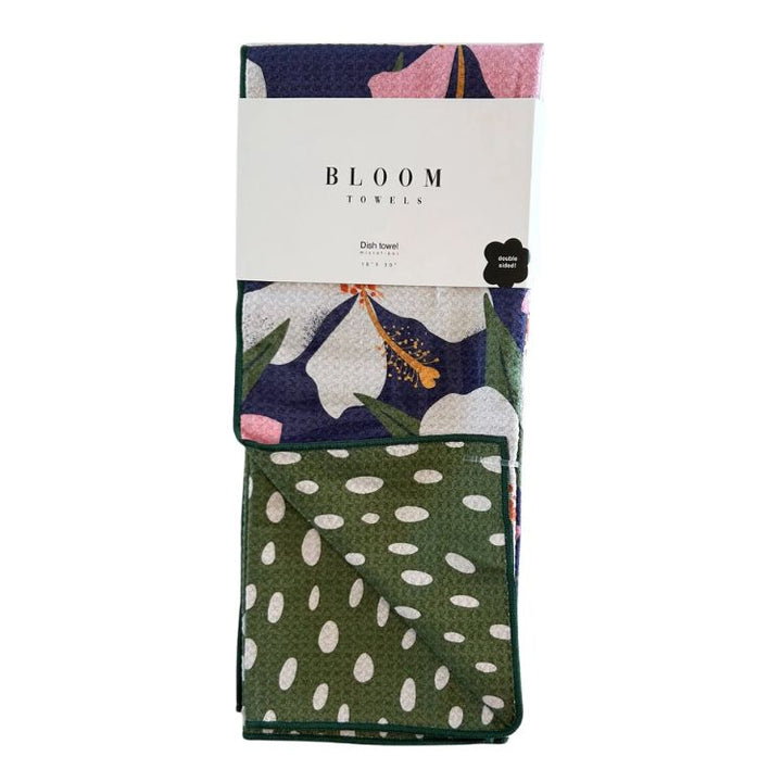 Hibiscus Waffle Weave Microfiber Kitchen Towel