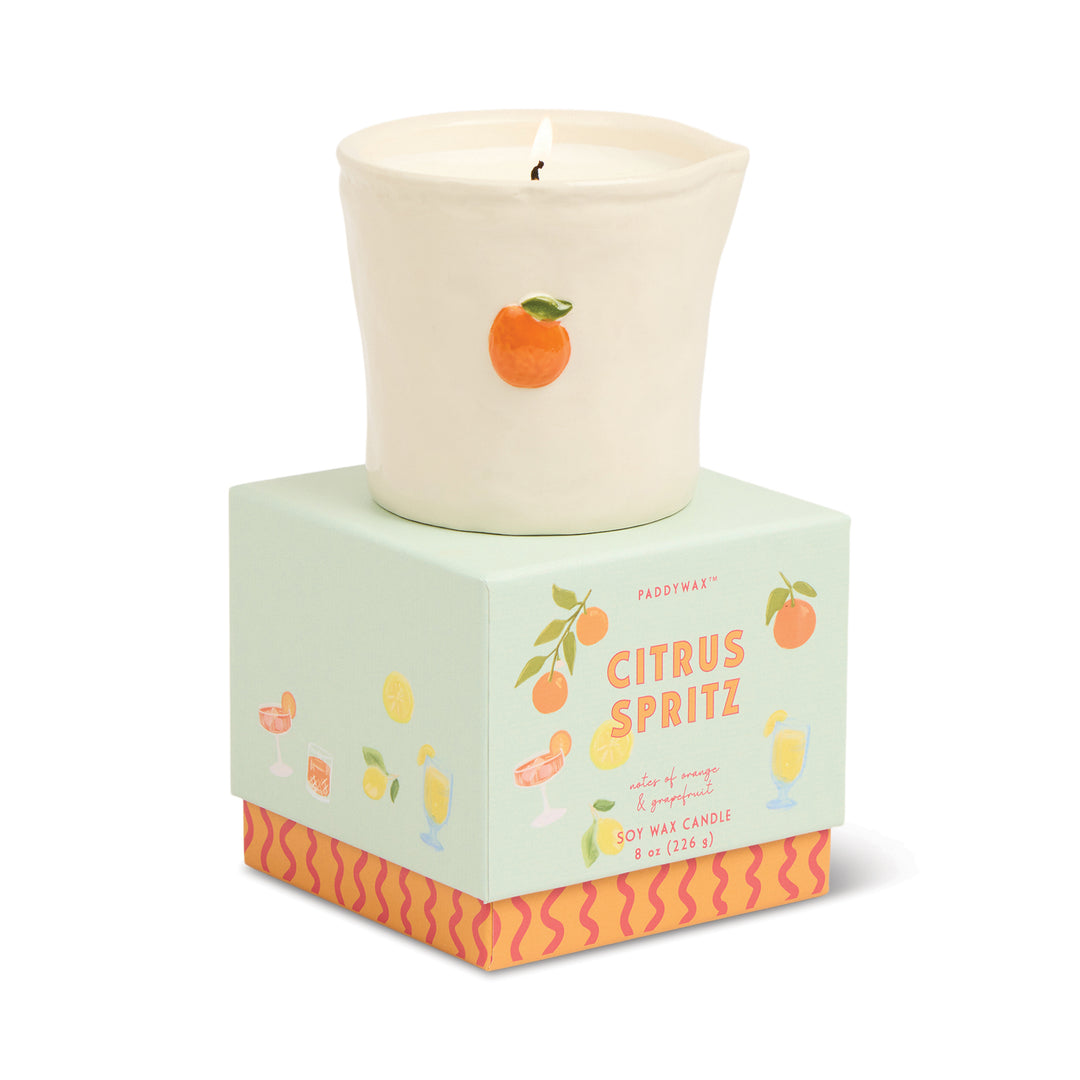 Orange Citrus Ceramic Candle 8 oz