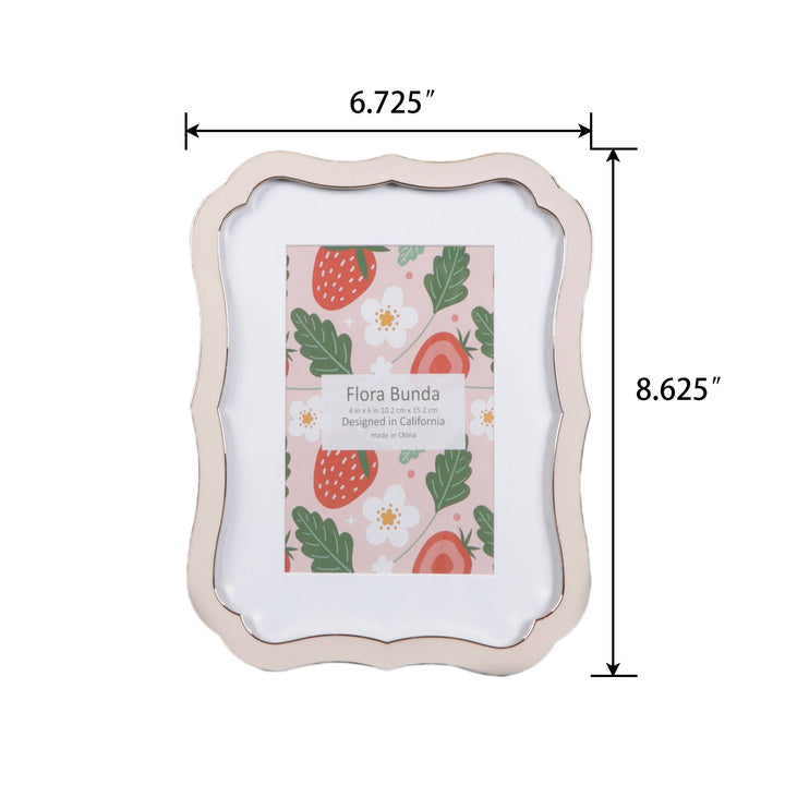 Scalloped Ceramic Picture Frame