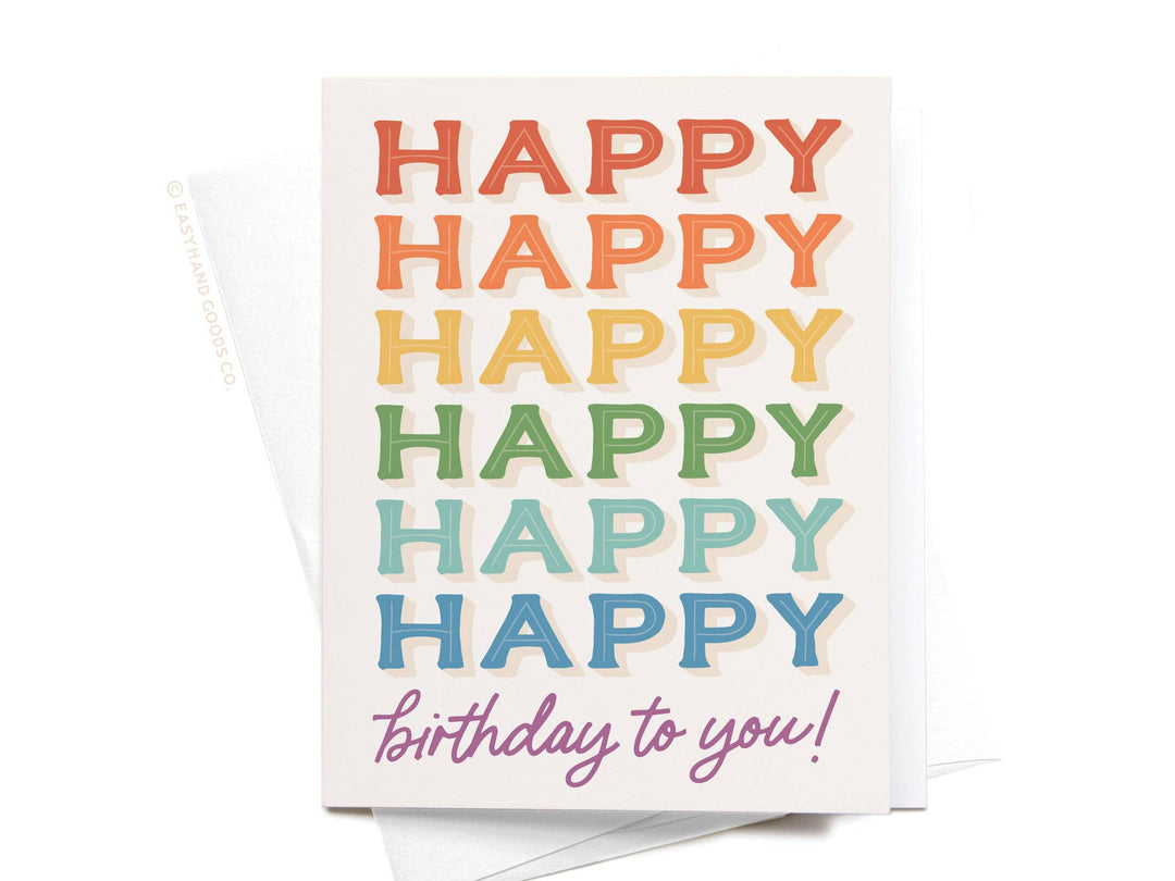 Rainbow Happy Birthday Greeting Card