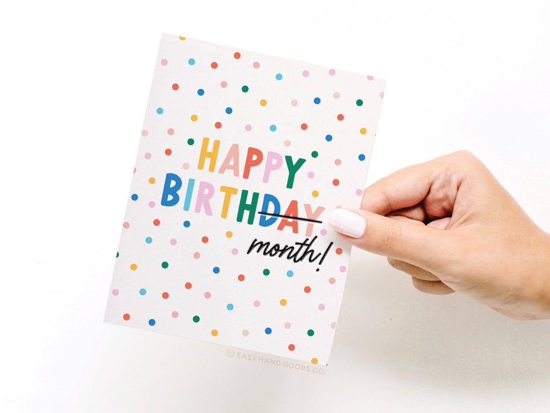 Happy Birth-month Letterpress Greeting Card