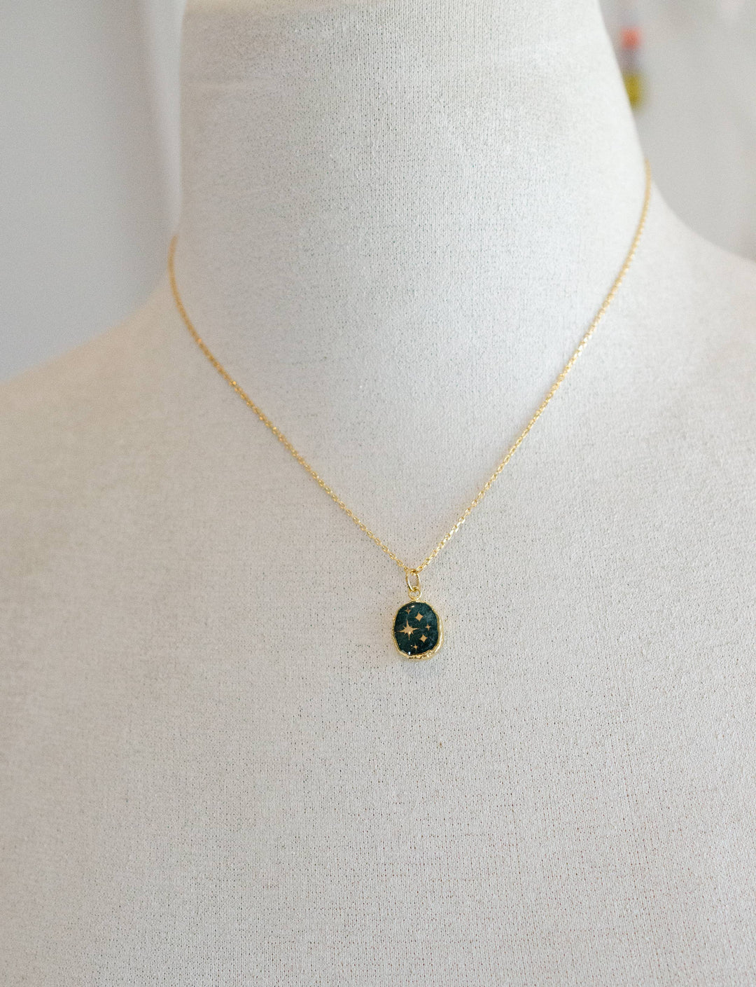 Celestial Gemstone Pendant Necklace