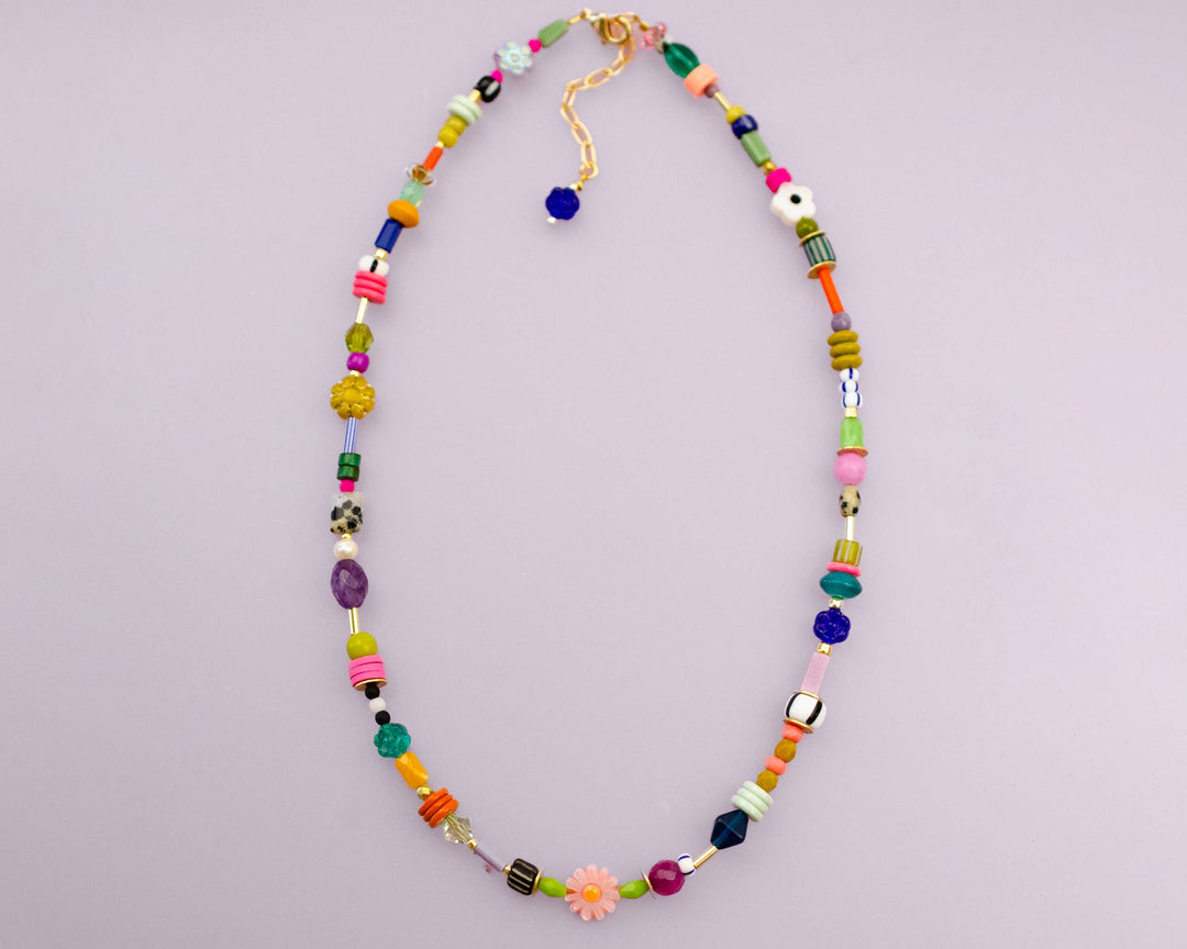 Beaded Colorful Friendship SeedBead Necklace
