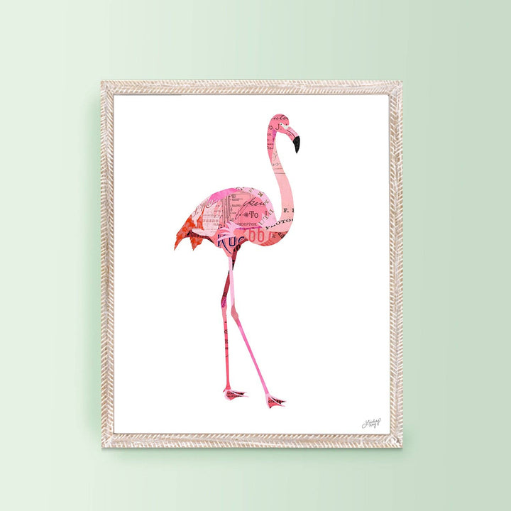 Flamingo Collage -5x7 Art Print