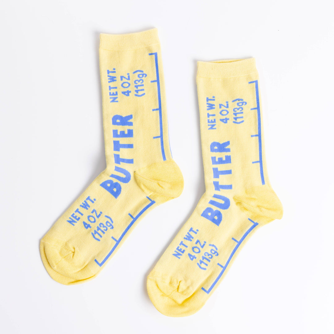 Butter Socks - Butter Foodie Gifts Small Crew Socks