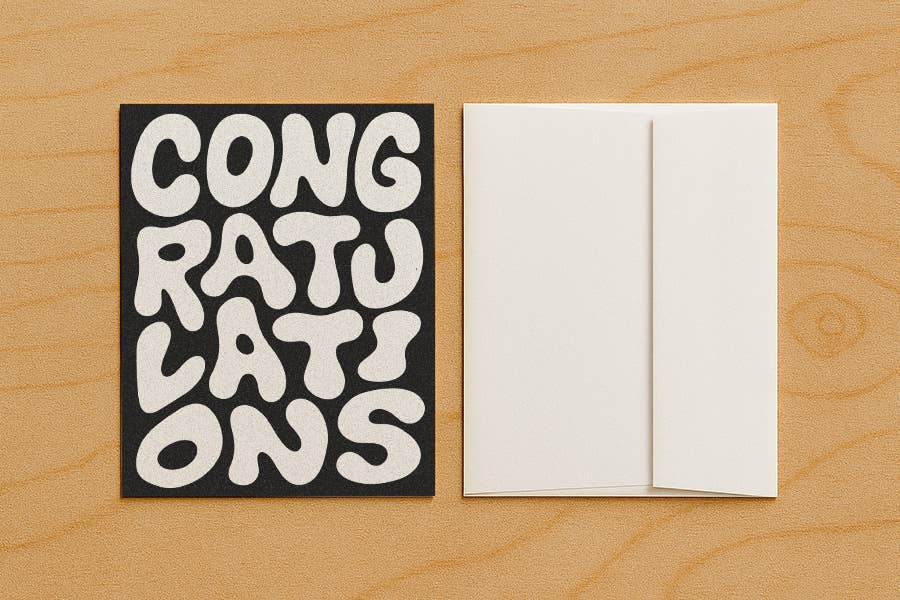 Congratulations B+W - Blank Card