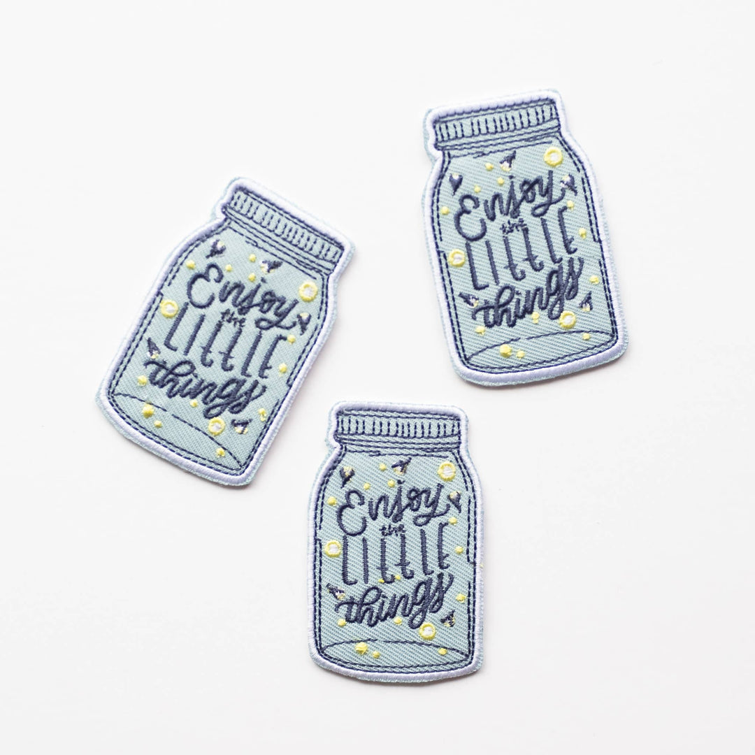 Enjoy the Little Things Embroidered Iron on Patch