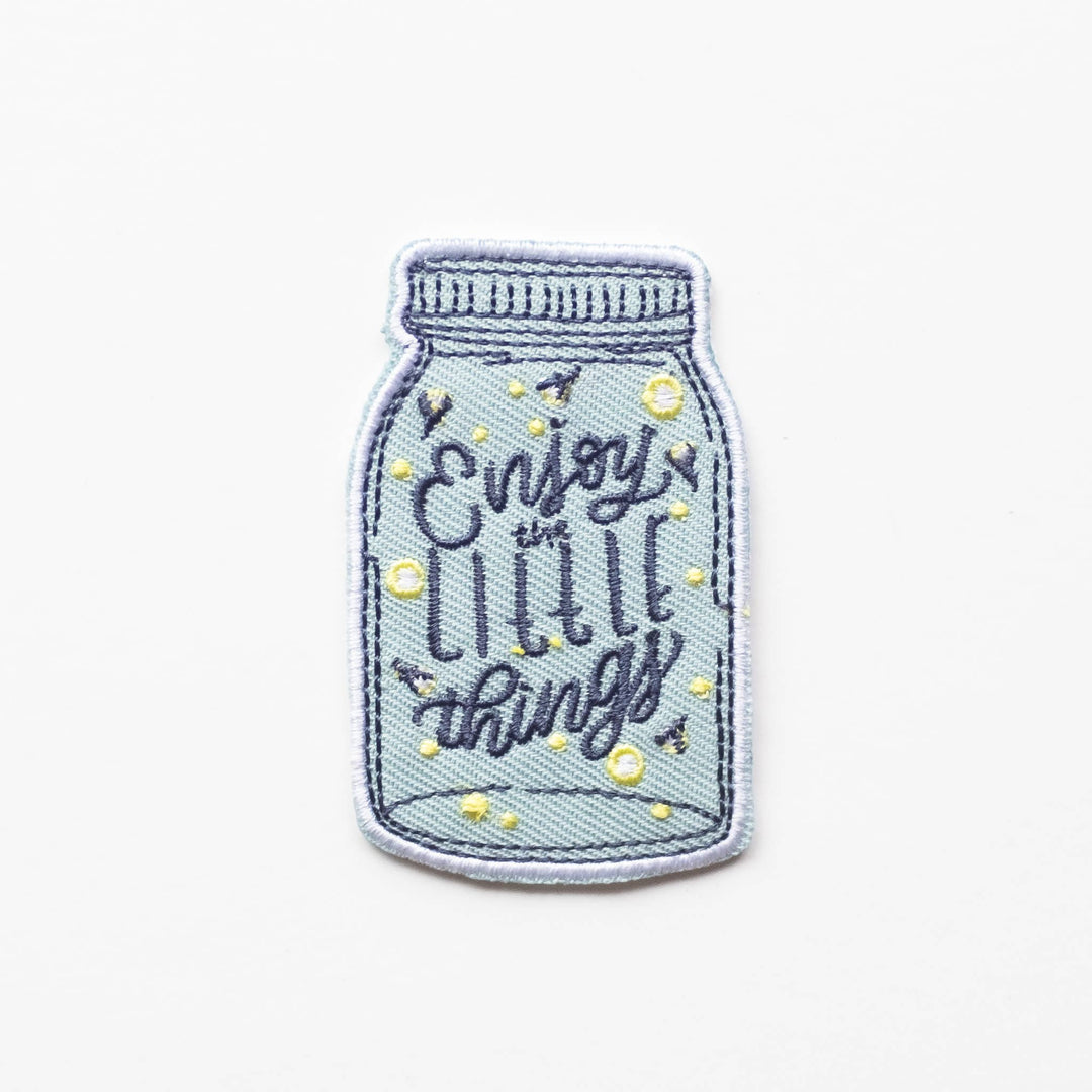 Enjoy the Little Things Embroidered Iron on Patch