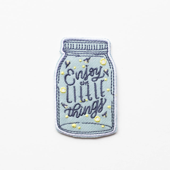 Enjoy the Little Things Embroidered Iron on Patch