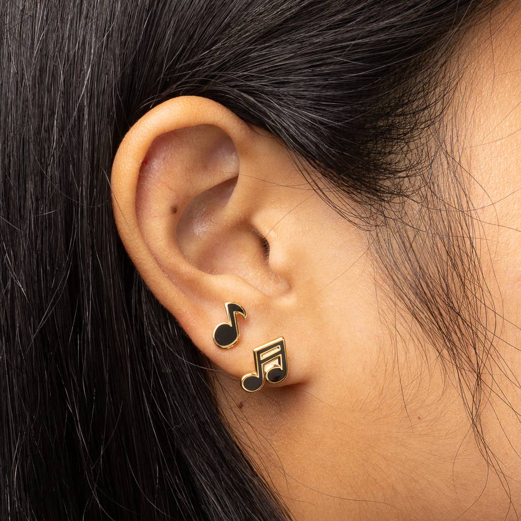 Musical Notes Earrings - Gold Jewelry Musician Gift
