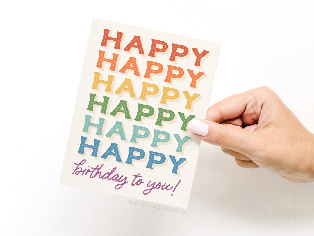Rainbow Happy Birthday Greeting Card