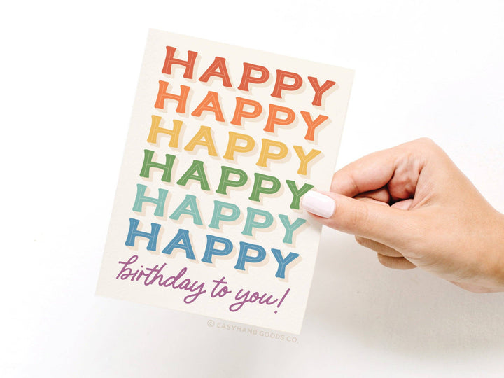 Rainbow Happy Birthday Greeting Card