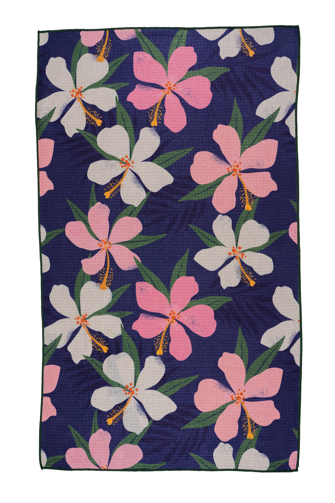 Hibiscus Waffle Weave Microfiber Kitchen Towel