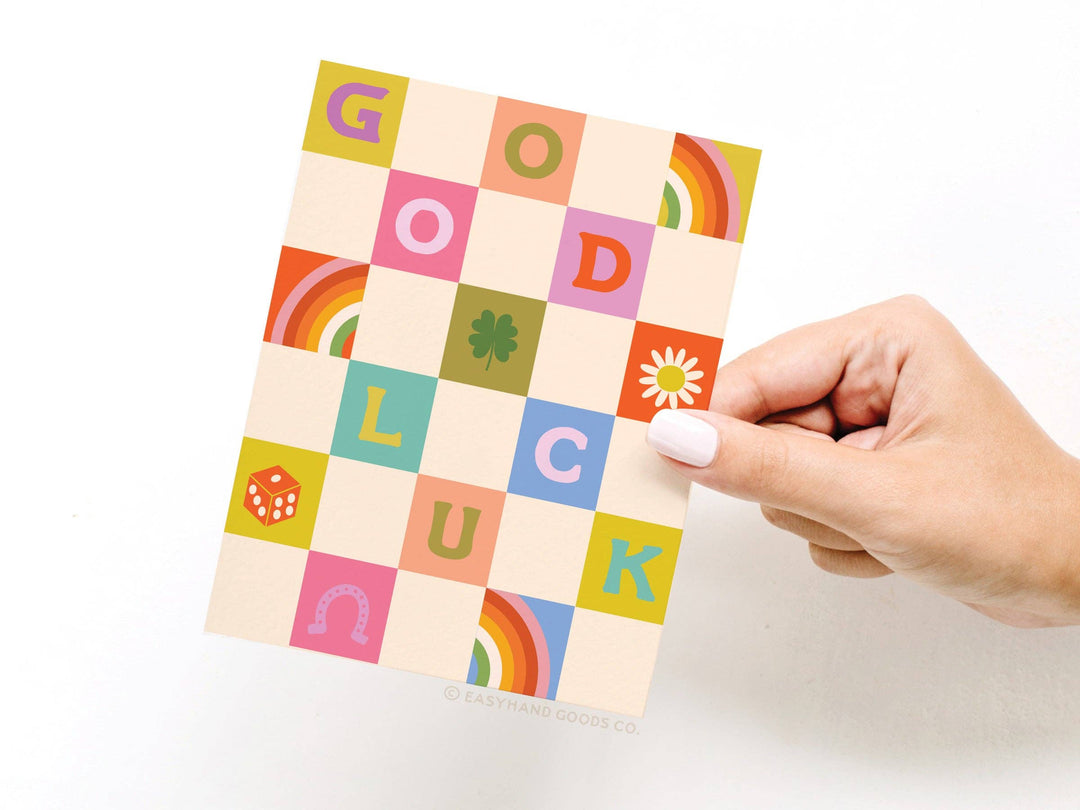 Groovy Good Luck Greeting Card