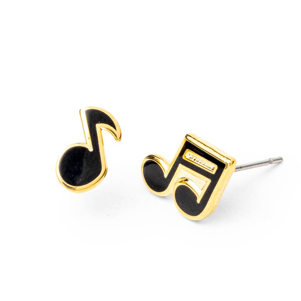 Musical Notes Earrings - Gold Jewelry Musician Gift