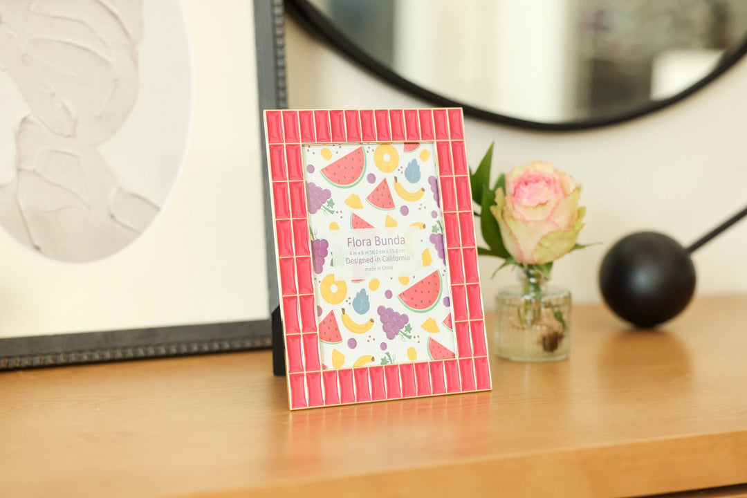 4x6 Double Brick Wall Zinc Alloy Picture Frame