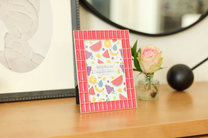 4x6 Double Brick Wall Zinc Alloy Picture Frame