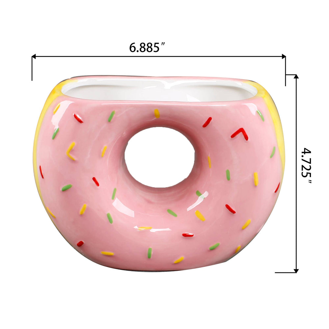 Pink Donut Ceramic Planter